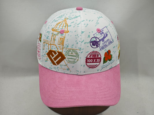 Bienvenidos Suede PINK Curved Visor Snap Back EDICIÓN LIMITADA