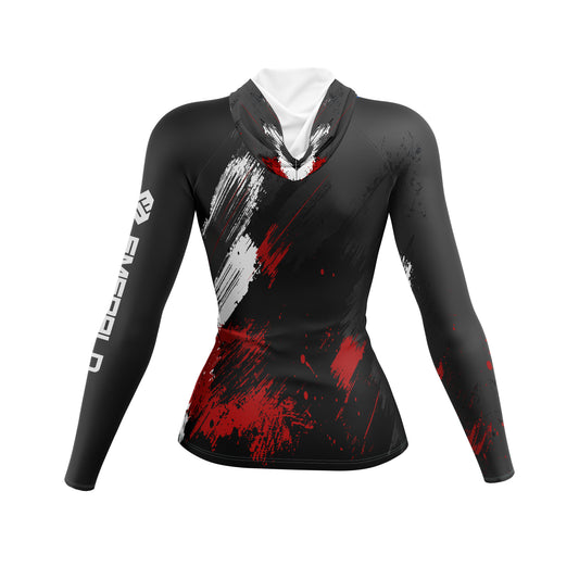 Grunge Splatter Ladies Slim Fit Hoodie