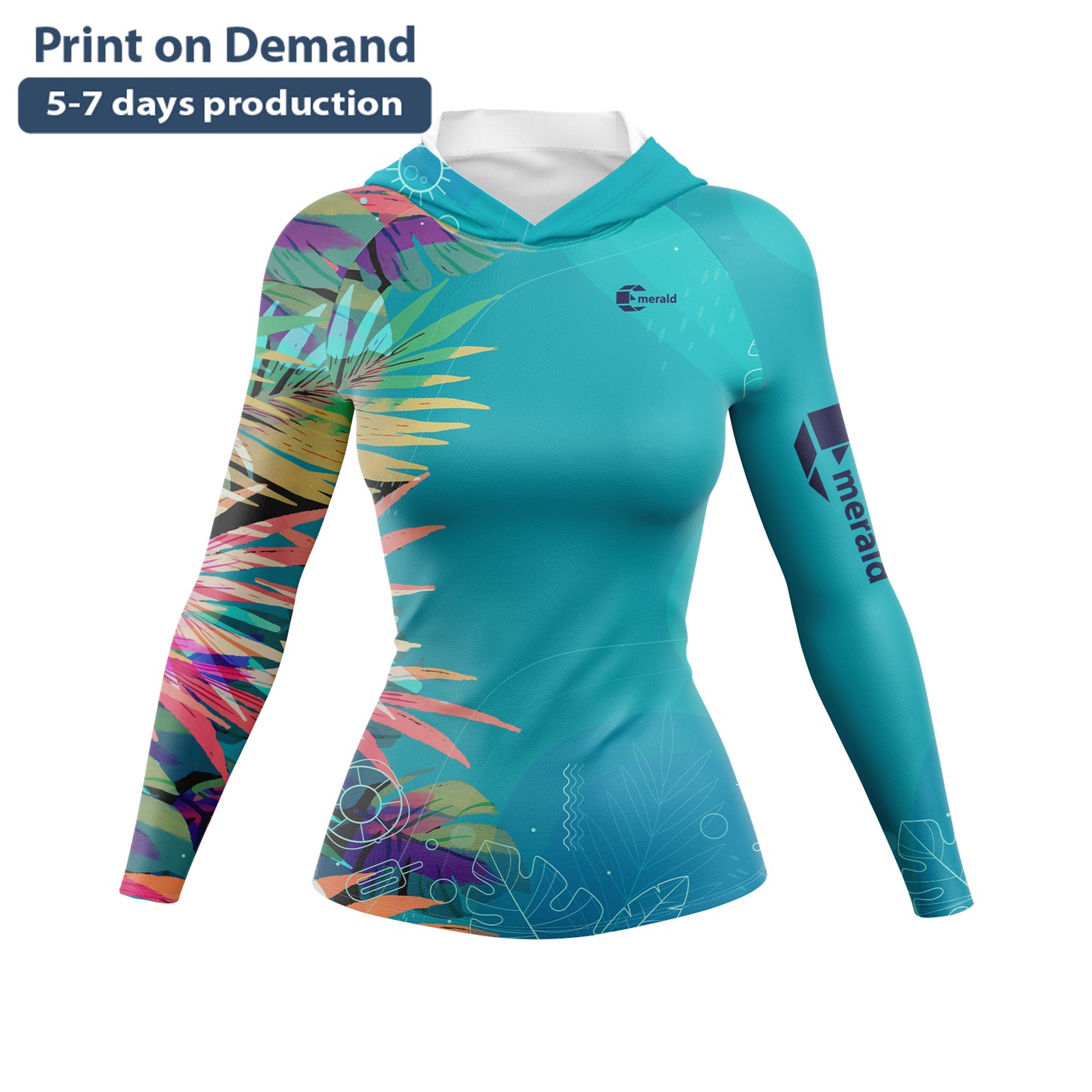 Under Water Ladies Slim Fit Hoodie