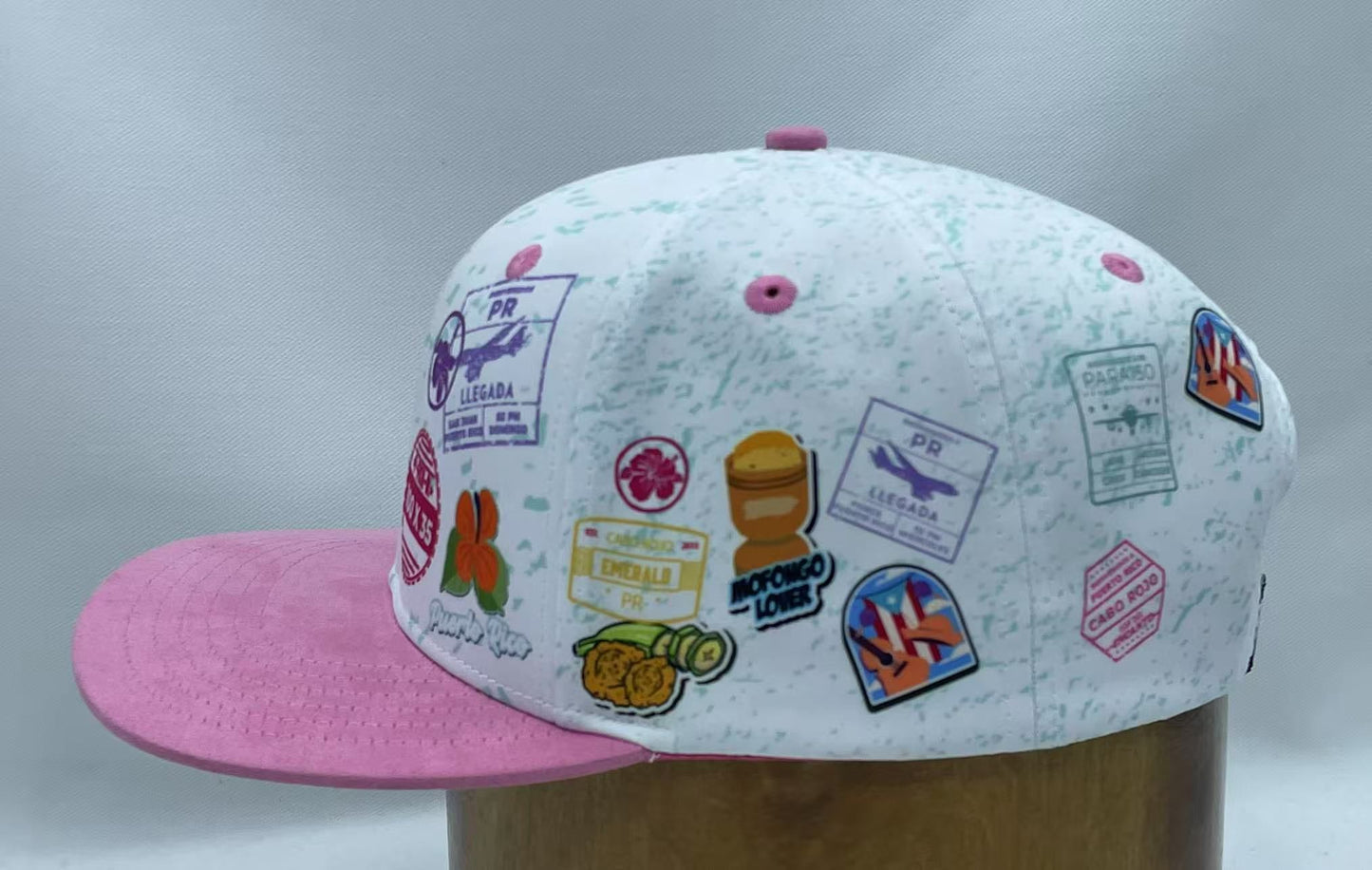 Bienvenidos PINK Suede FLAT Visor Snap Back *LIMITED* Profondo West Stage Dance Studio.