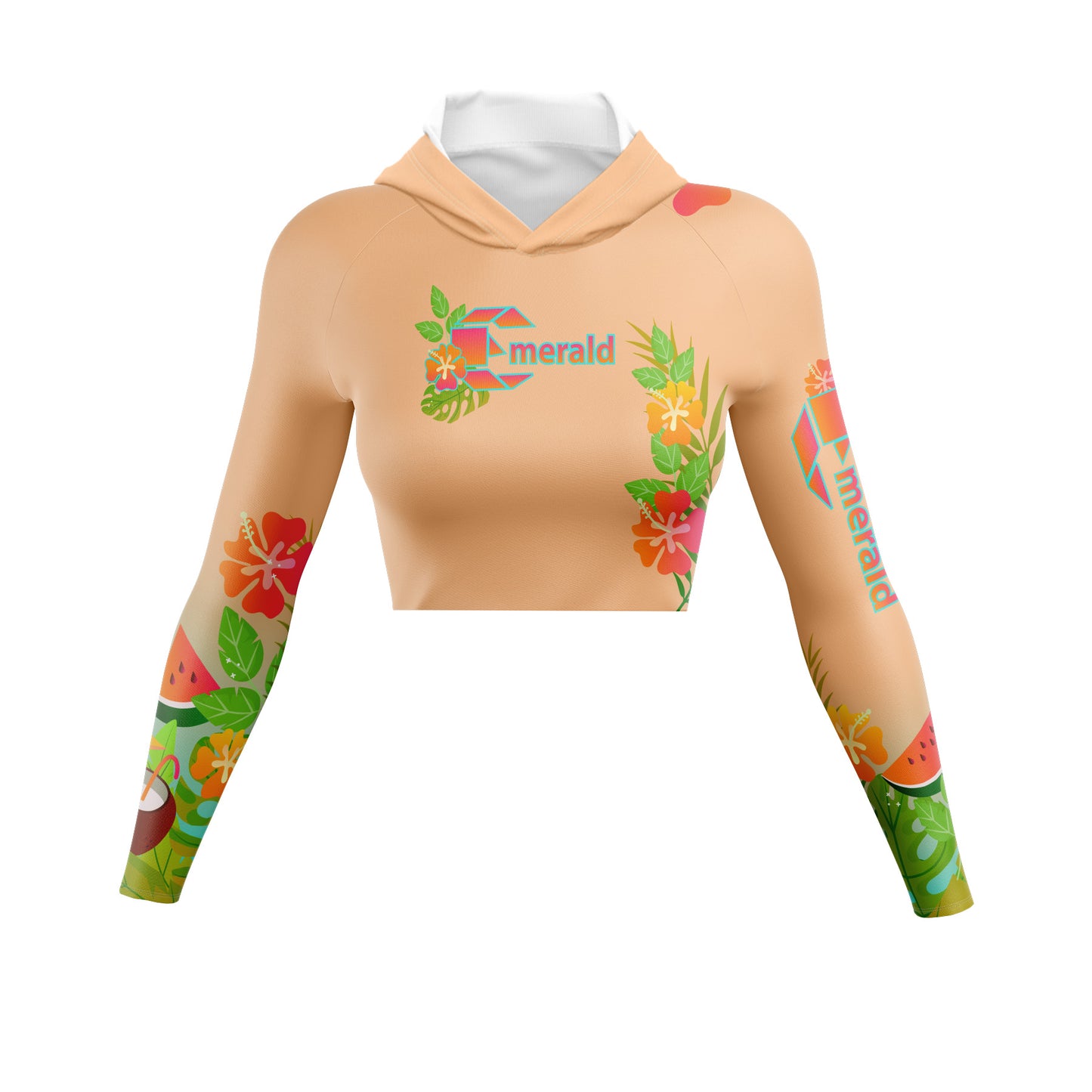 Citrelom Ladies Slim Fit Crop Top Hoodie