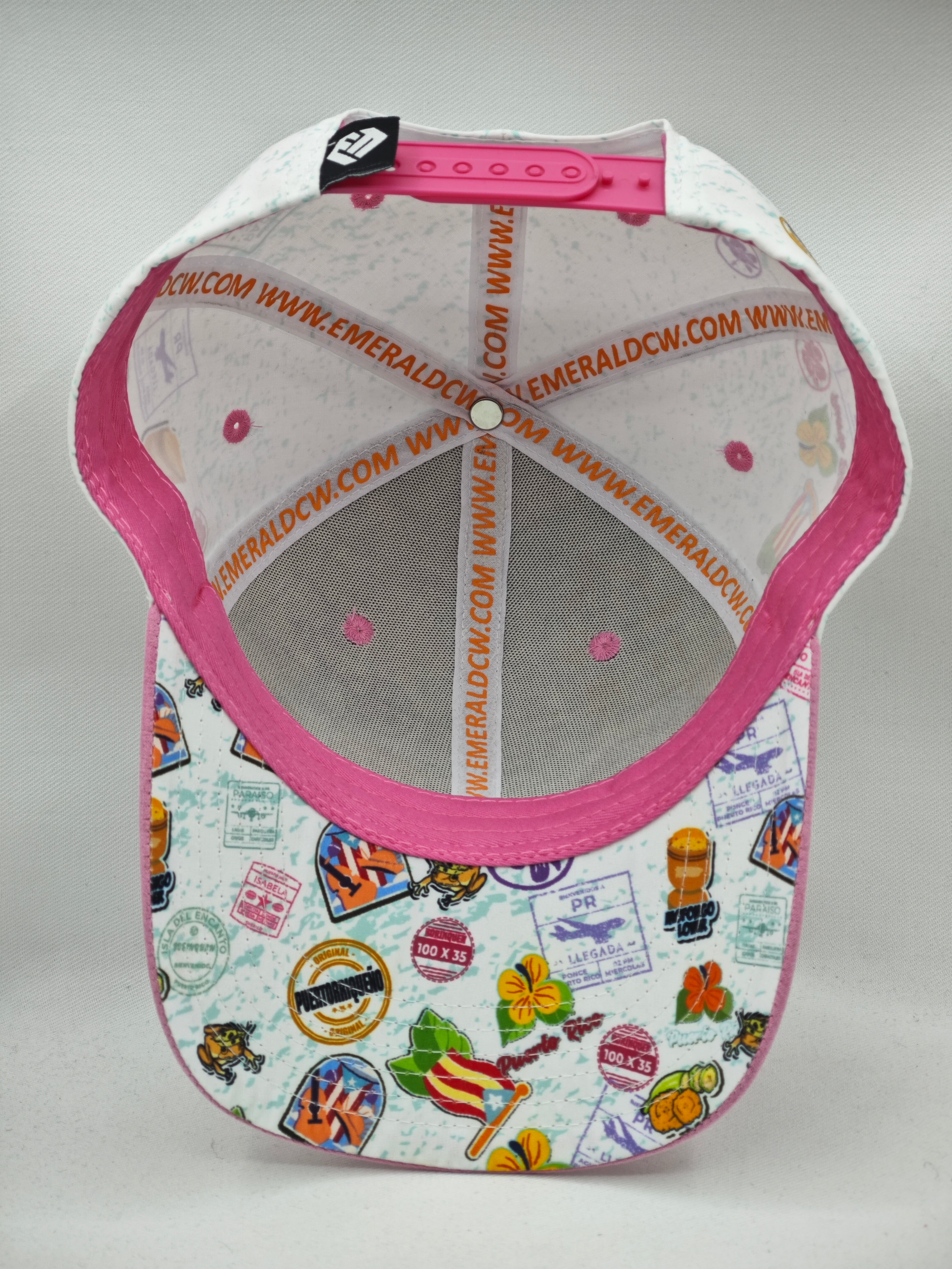 Bienvenidos Suede PINK Curved Visor Snap Back Limited *LAST RUN
