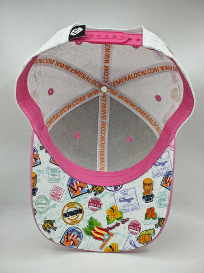 Bienvenidos Suede PINK Curved Visor Snap Back EDICIÓN LIMITADA