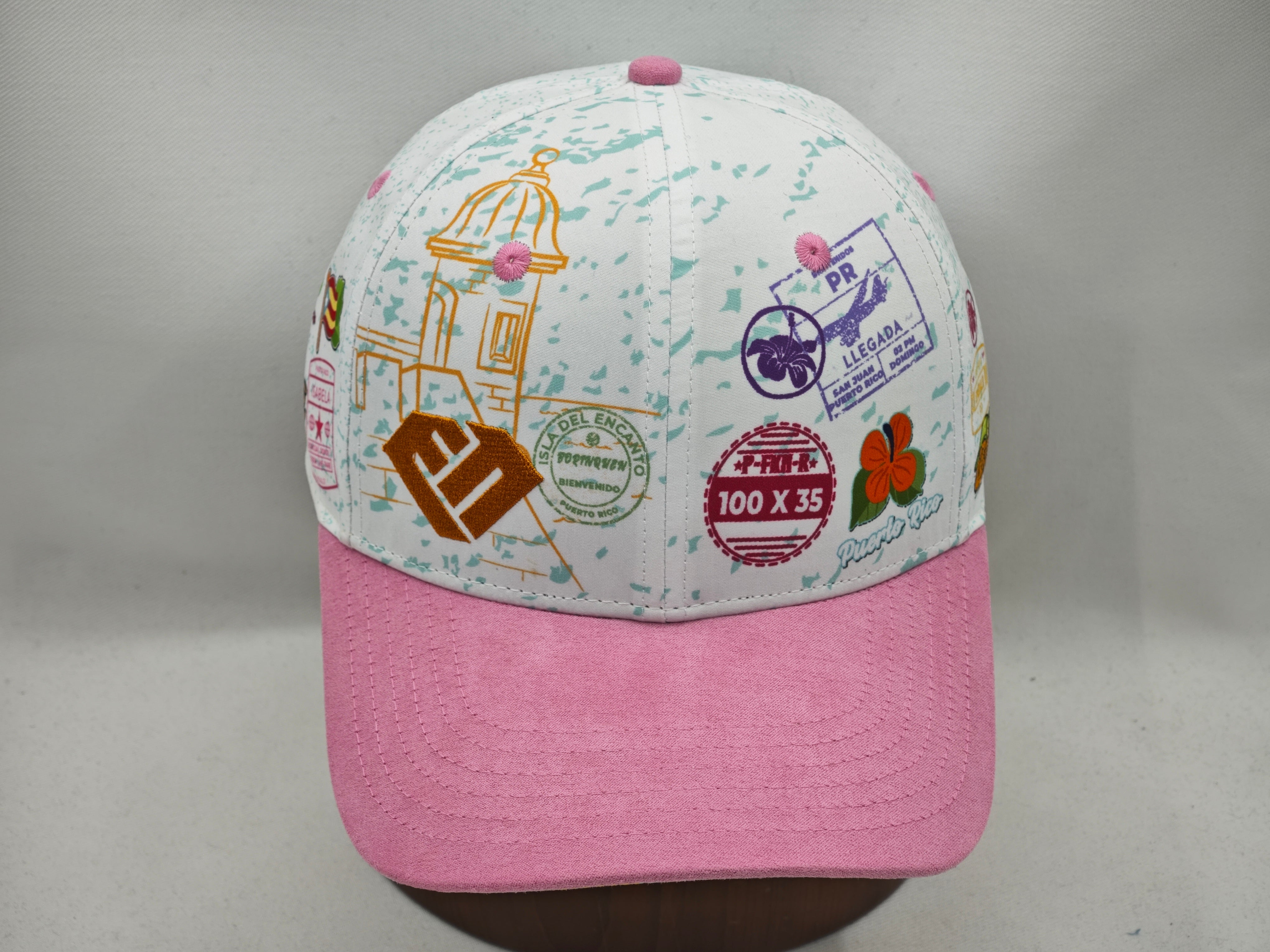 Bienvenidos Suede PINK Curved Visor Snap Back Limited *LAST RUN