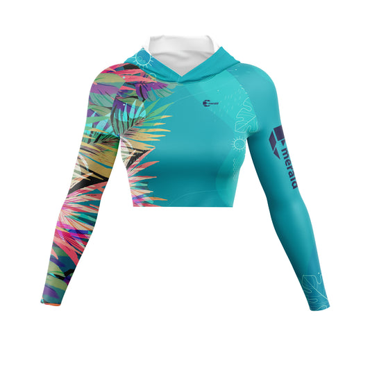 Under Water Ladies Crop Top Hoodie