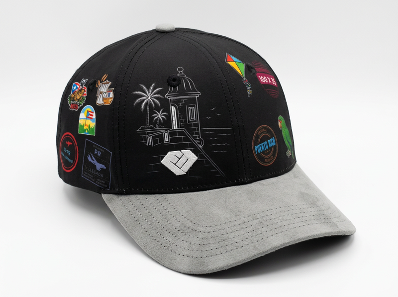 Bienvenidos 2.0 Grey Suede Curved Visor Snap Back Limited Edition