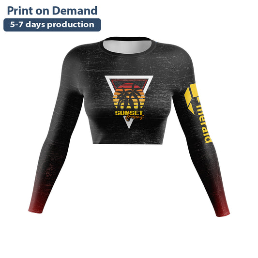 SUNSET LADIES Slim Fit Crop Top