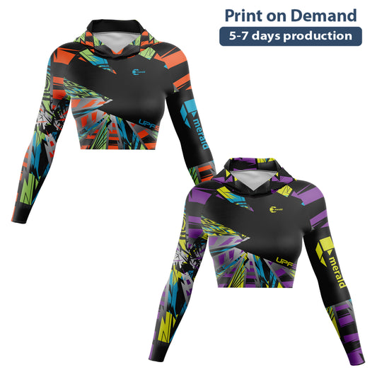 Vorti-C Hoodie Ladies Slim fit Crop Top