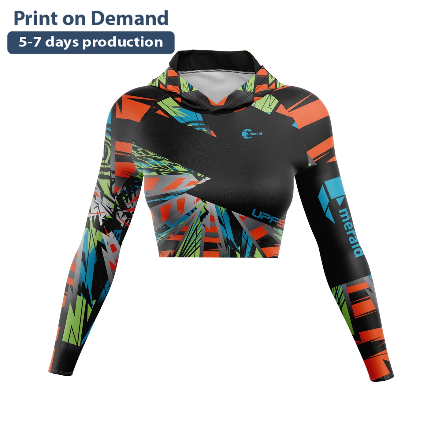 Vorti-C Hoodie Ladies Slim fit Crop Top