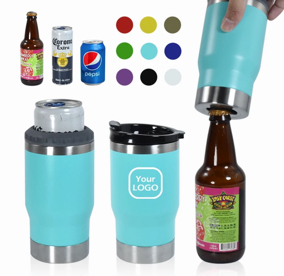 14oz 4 in 1 Insulated Tugger (5 colors Available)