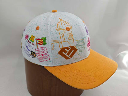 Bienvenidos Suede Gold Curved Visor Snap Back LIMITED EDITION