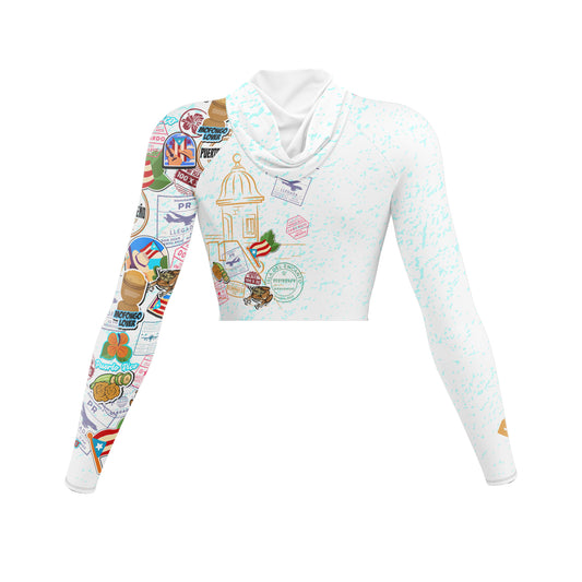 Bienvenidos Ladies Slim Fit CropTop Hoodie