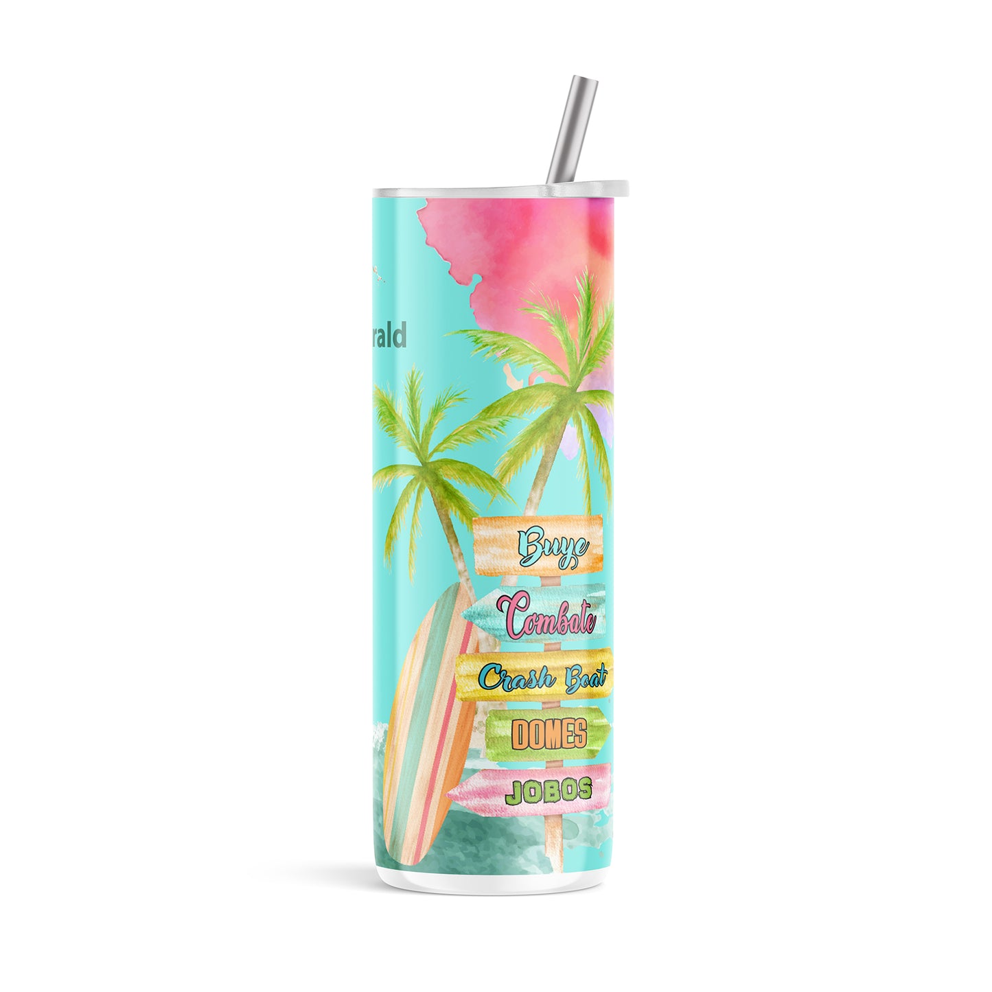 Surfing Spot Straw Tumbler