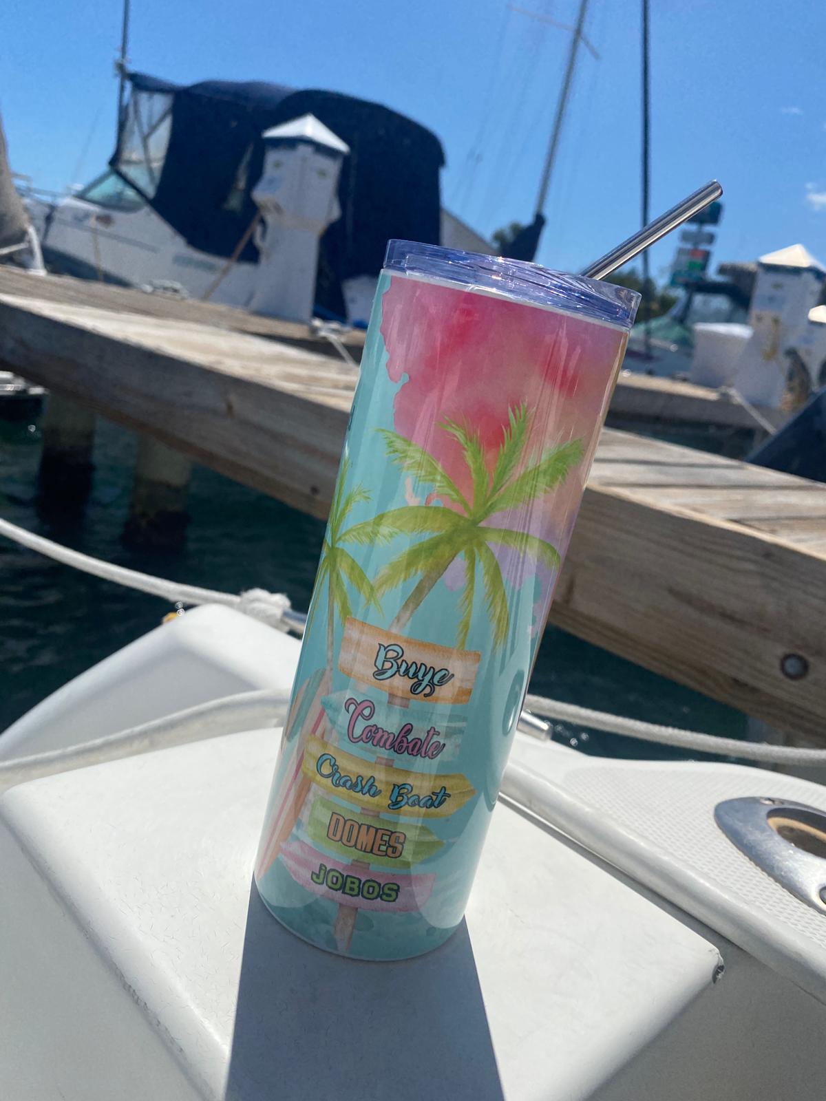 Surfing Spot Straw Tumbler