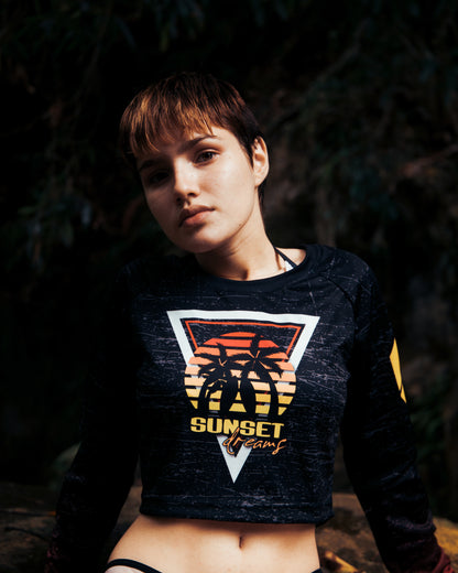 SUNSET LADIES Slim Fit Crop Top